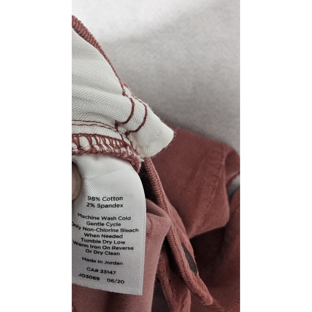 Talbots Corduroy Pants 16p NEW High Rise Waist Straight Leg‎ Coral Pink Stretch. - Picture 6 of 6